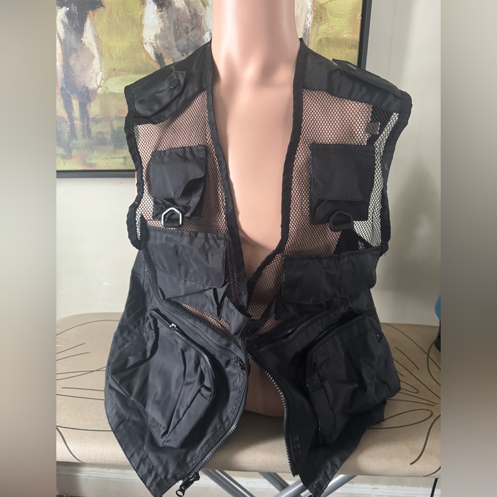 Black Tactical Mesh Vest
